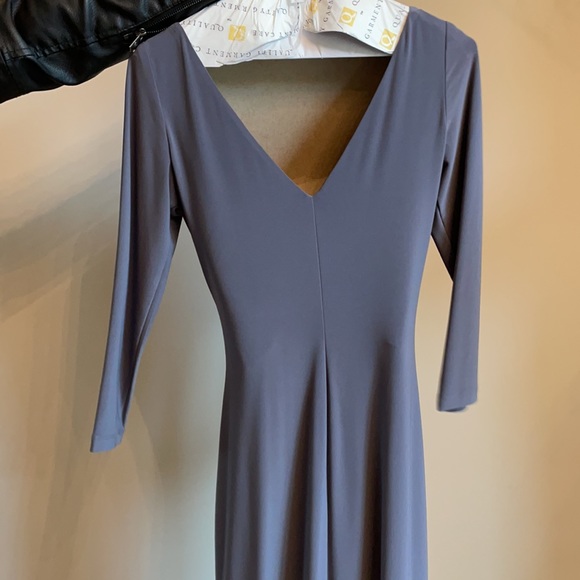 Ralph Lauren Long-sleeve Jersey Gown w/ Brooch - Picture 5 of 8